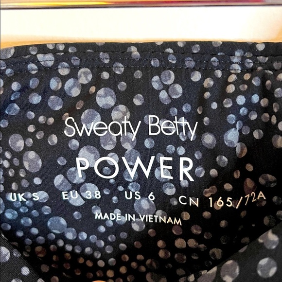 Sweaty Betty Bestselling Power Leggings Celestial Dot Black Size S | 7/8 Crop - Picture 6 of 6